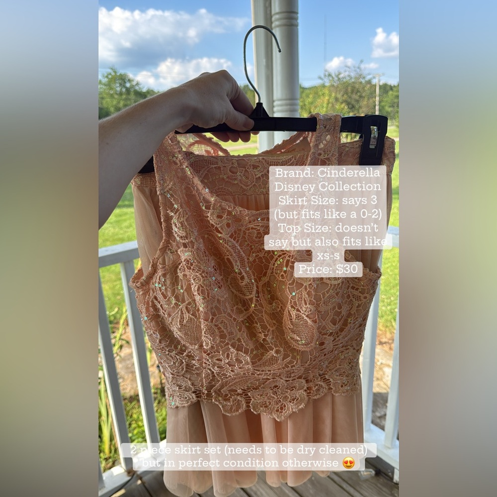 Pink/Peach Lace 2pc Set